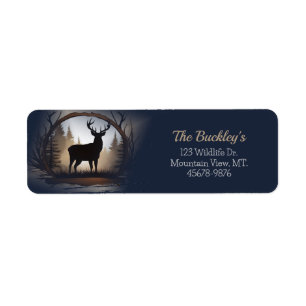Deer Buck Silhouette Return Address Labels 