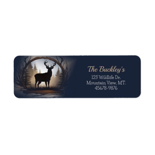Deer Buck Silhouette Return Address Labels 