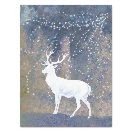 Deer Buck Snowflake Decoupage Tissue Paper
