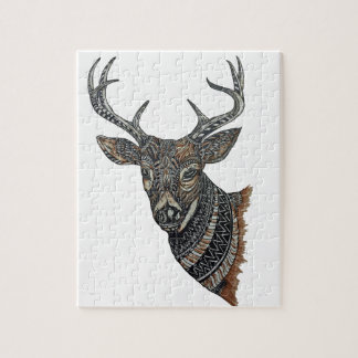 Deer Buck with Intricate Design Jigsaw Puzzle