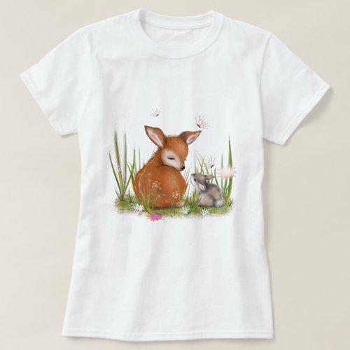 Deer Bunny Butterfly T_Shirt