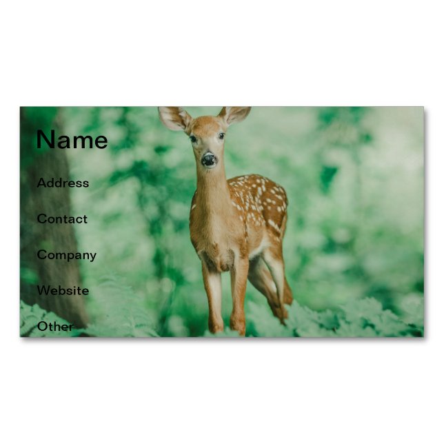 Deer Business Card Magnet (Front)