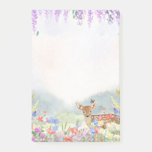 Deer, Butterfly, Lilacs, & Spring Flowers  Post-it Notes