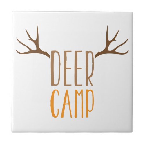 Deer Camp Ceramic Tile