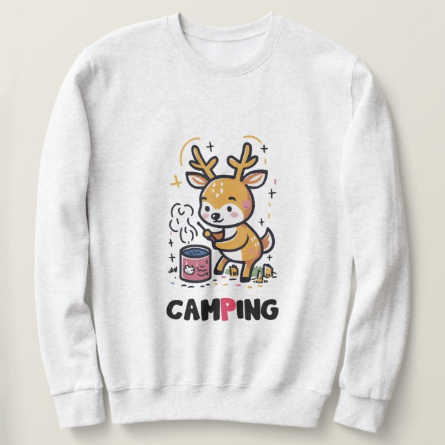 Deer Camping Sweatshirt (Design Front)