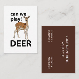 Deer Can We Play Cute Deer Business Card