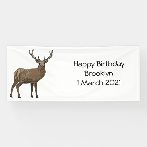 Deer cartoon illustration banner