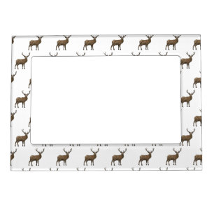 Deer cartoon illustration magnetic frame