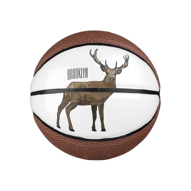 Deer cartoon illustration mini basketball (Front)