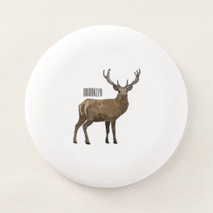 Deer cartoon illustration Wham-O frisbee