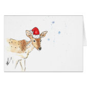 Deer Christmas Card (Front Horizontal)