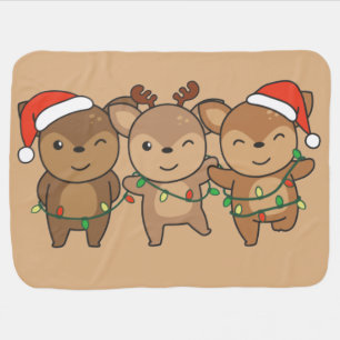 Deer Christmas Christmas Animals Cute Deer Baby Bl Blanket