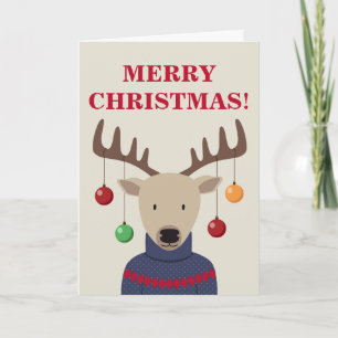 Deer Christmas Folded Card