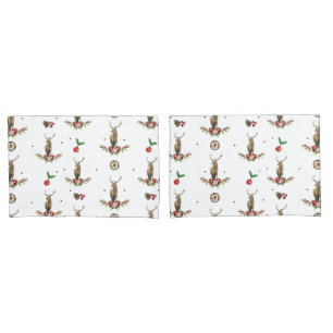 Deer Christmas Idyll Pattern Pillow Case
