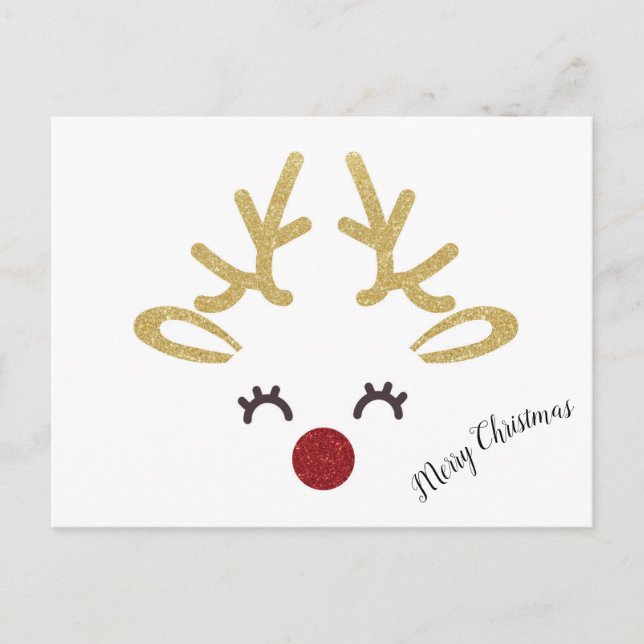 Deer Christmas Postcard (Front)