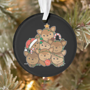 Deer Christmas Tree Funny Animal Christmas Ornamen Ornament