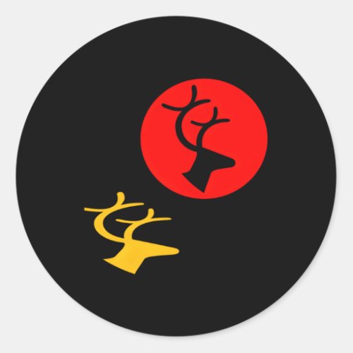 Deer Classic Round Sticker