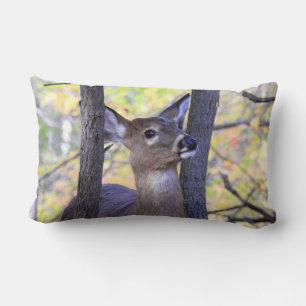 Deer Close-Up  Lumbar Pillow