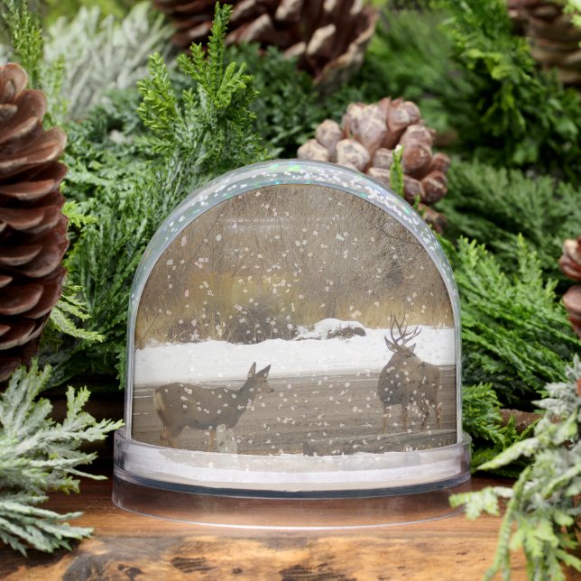 Deer Couple Snow Globe (Winter)
