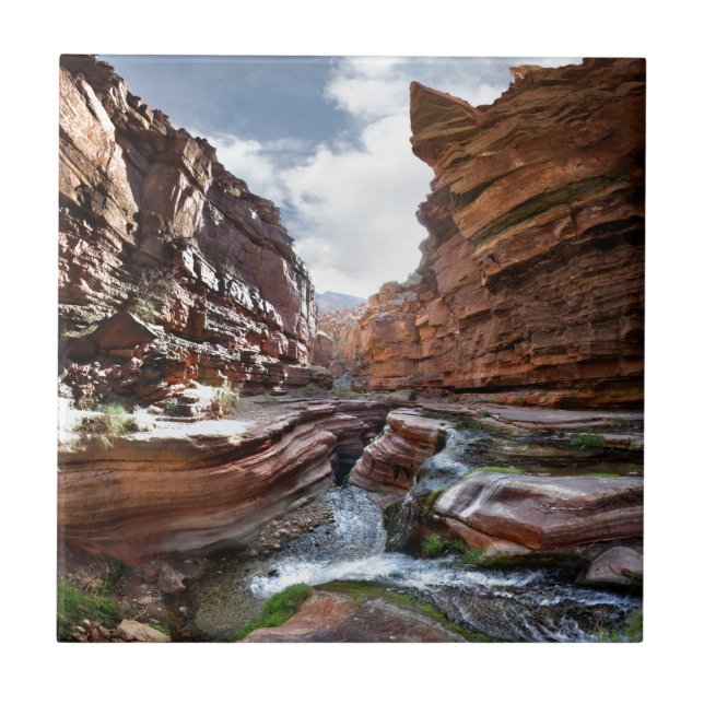 Deer Creek Narrows Waterfalls - Grand Canyon Ceramic Tile (Front)