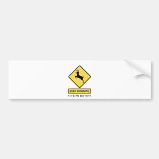 deer crossing bumper sticker