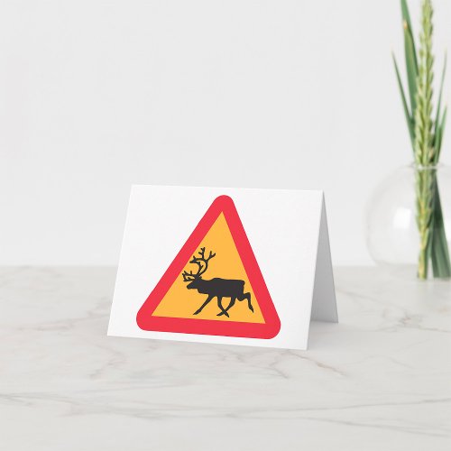 Deer Crossing Road Sign Note Cards