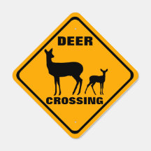 Deer Crossing Roadway Property Warning