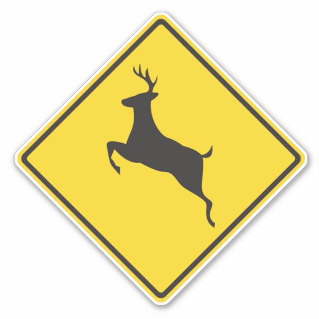 Deer Crossing Sticker (Front)