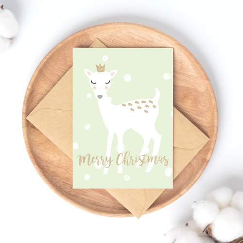 Deer _ Cute Christmas Postcard