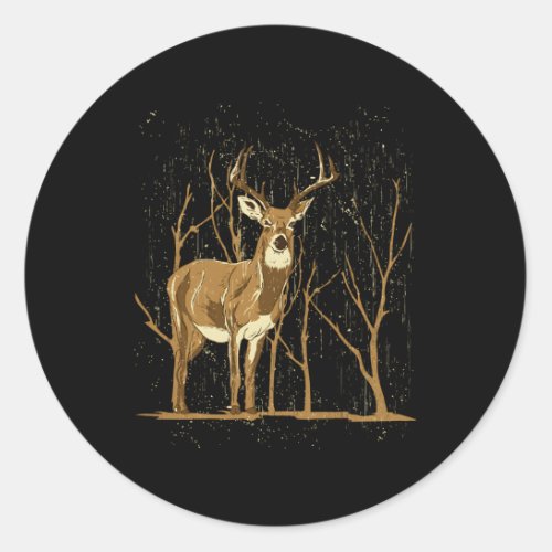 Deer Deer Classic Round Sticker