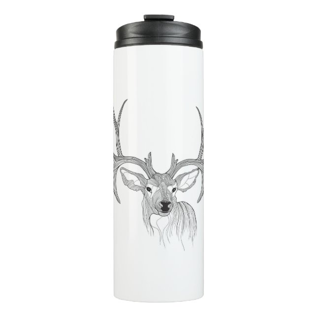 deer,deer hunting,mule deer,baby deer,white tail thermal tumbler (Front)