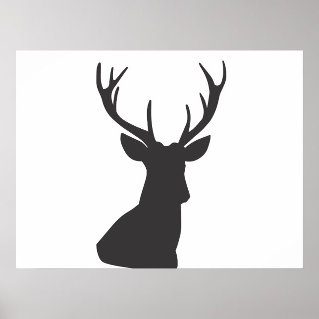 Deer Deer Silhouette Silhouette Animal Wild Postca Poster (Front)