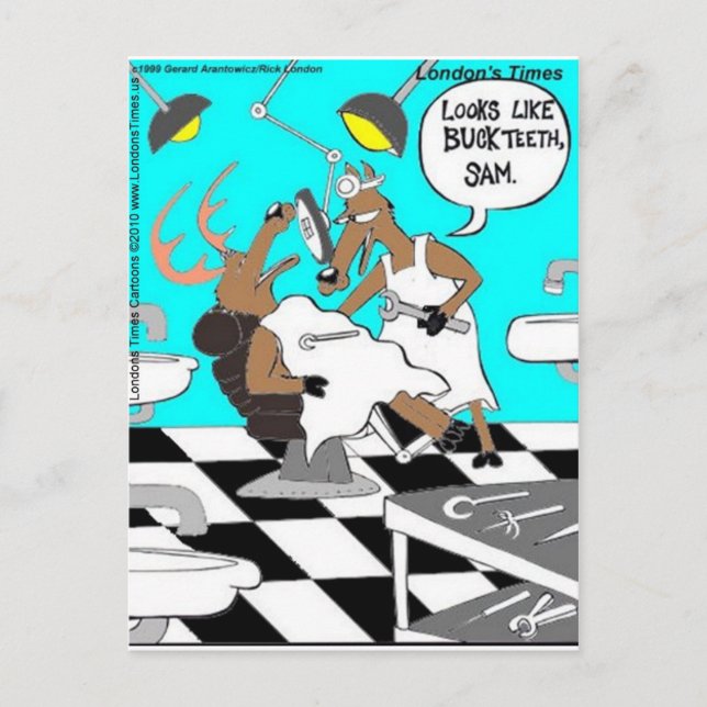 Deer Dentistry Buck Teeth Funny Cards Tees Gifts (Front)