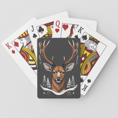 Deer design  poker cards