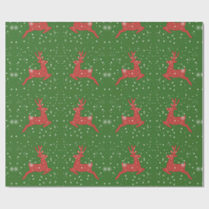 Deer Drawing X-mas Matte Wrapping Paper
