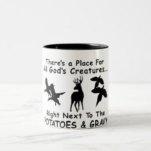 DEER,DUCK & PHEASANT HUNTING Two-Tone COFFEE MUG