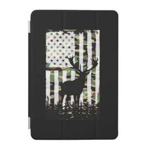 Deer Elk Buck Hunting Camo USA Flag Camoflauge iPad Mini Cover