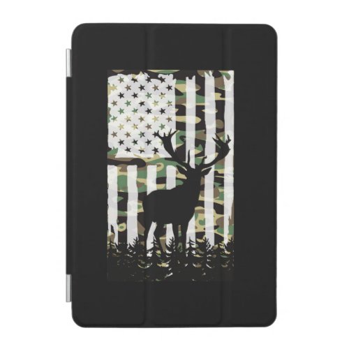 Deer Elk Buck Hunting Camo USA Flag Camoflauge iPad Mini Cover