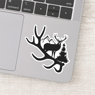 Deer Elk Hunting Outdoors  Die Cut Sticker