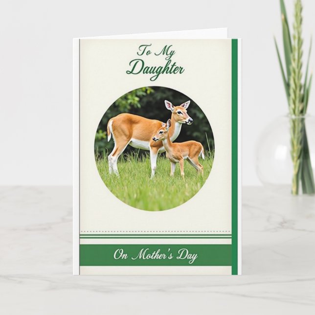 Deer Family Mothers Day Card (Front)