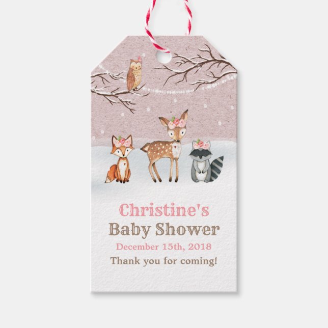 Deer Favor Gift Tag (Front)
