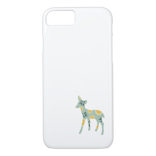 Deer fawn cute animal folk art nature pattern iPhone 87 case