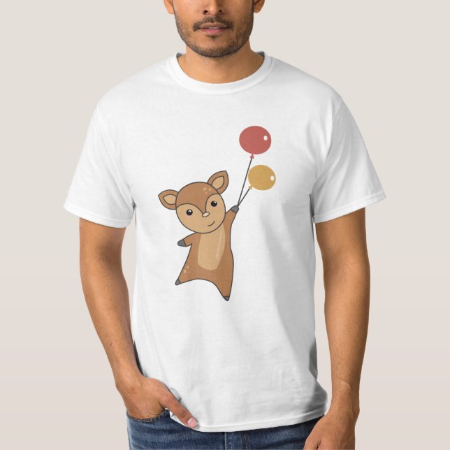 Deer Fawn Cute Animals Forest For Kids T-Shirt (Front)