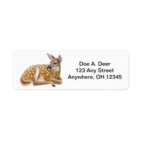 Deer Fawn Label