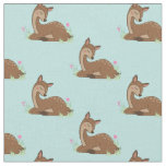 Deer Fawn Watercolor Baby Nursery Woodland Animal Fabric