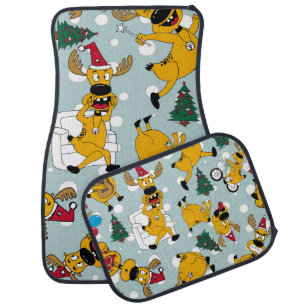 Deer Festive: Christmas Pattern Design Car Floor Mat