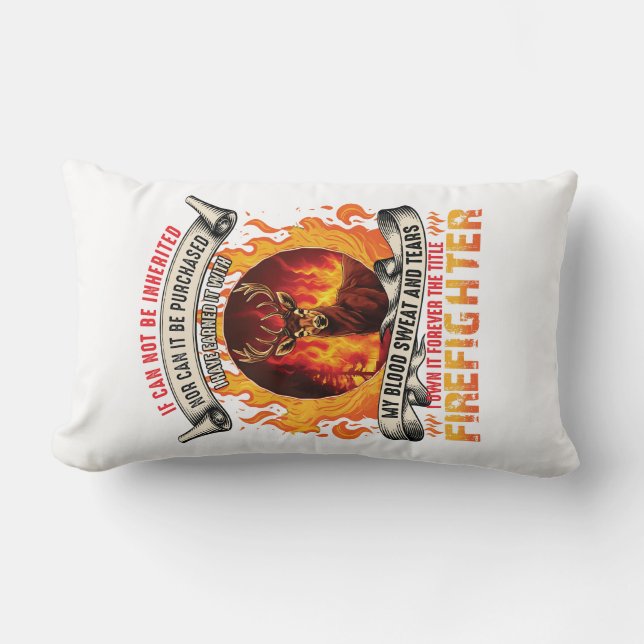 Deer Firefighter Lumbar Pillow (Front)