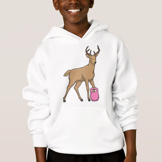 Deer Fitness Dumbbell Hoodie (Front)