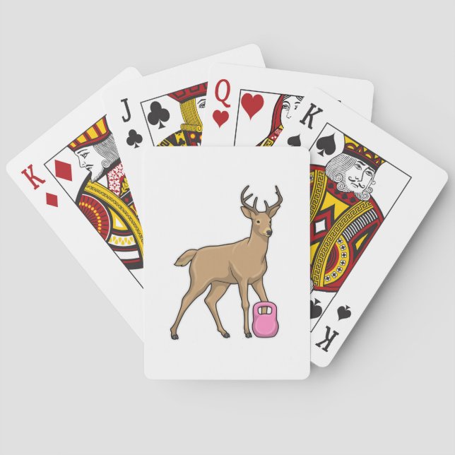 Deer Fitness Dumbbell Poker Cards (Back)