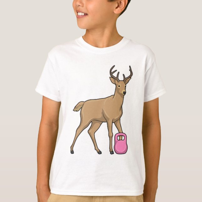 Deer Fitness Dumbbell T-Shirt (Front)